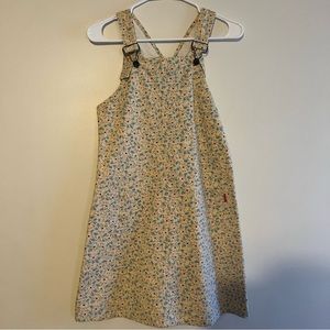 Soft yellow overall dress